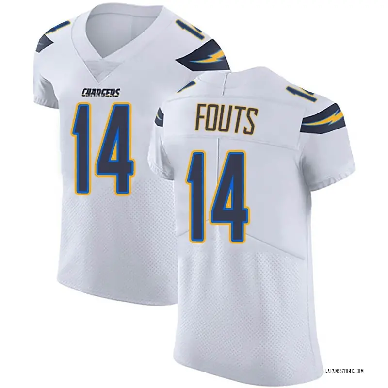 Mitchell and Ness Dan Fouts Los Angeles Chargers Authentic Blue Mitchell  And Ness Electric With 50TH Patch Throwback Jersey - Men's